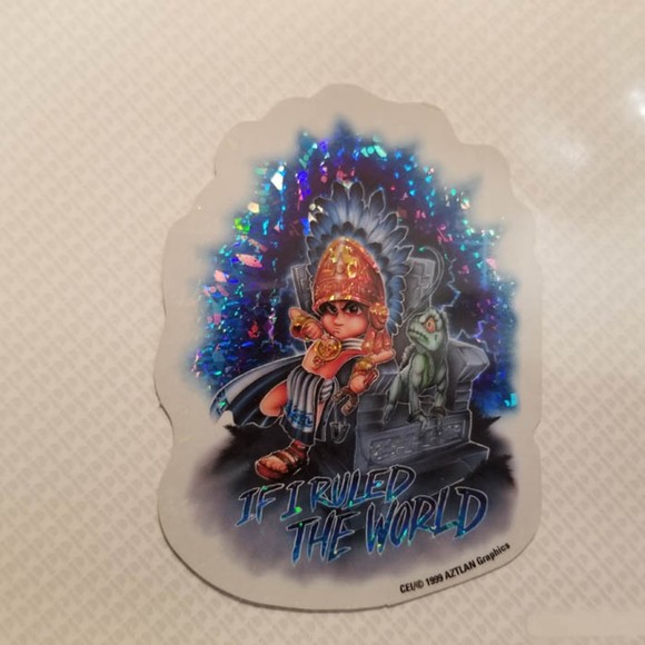 rare '99 CEI Aztlan prism sticker lil Azteca #4 - Picture 2 of 6